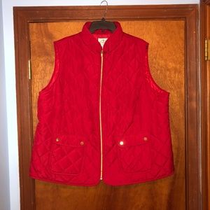 NWOT St. John’s Bay Quilted Vest Red 3x